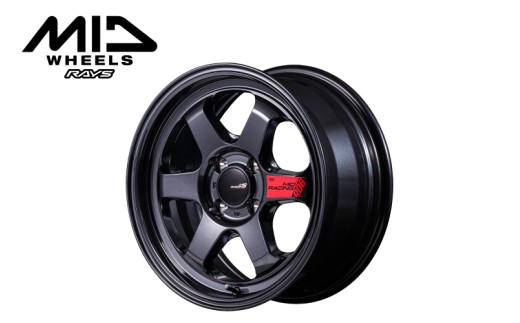 MID WHEELS MID RACING R06(16インチ ７J　インセット35 4-100 クリスタルブラック)