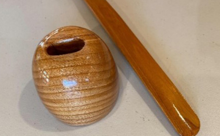 靴べら(スタンド付き) 玄関 インテリア 木製 おしゃれ セット 立ったまま 雑貨 日用品 小物 靴関連 HNNBX003