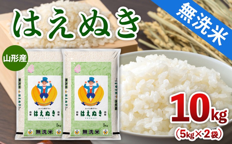 
                  山形産 【無洗米】 はえぬき 10kg(5kg×2) FZ26-774
                