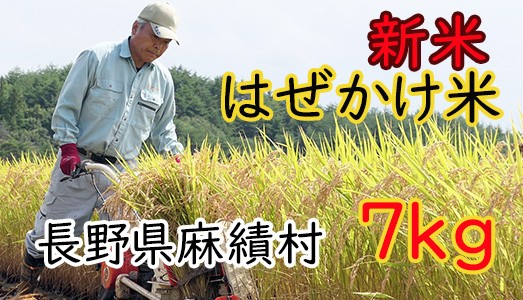 
                  信州麻績産 はぜかけ米 数量限定 期間限定 7kg 自然乾燥  コシヒカリ 5kg +2kg 長野県 信州 麻績村 麻績
                