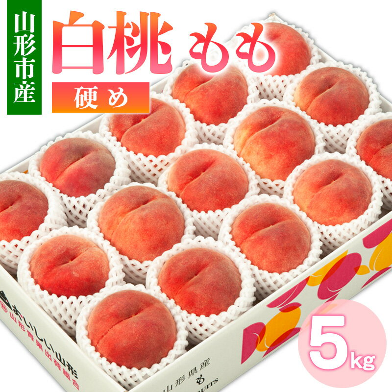 【ふるさと納税】山形市産 白桃 もも 5kg 硬め(10～16玉) 【令和7年産先行予約】FS24-753