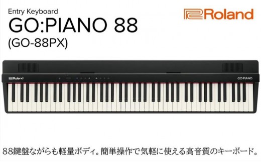 
                  【Roland】88鍵キーボード・ピアノ/GO:PIANO88(GO-88PX) 【配送不可：離島】 楽器 キーボード ピアノ コンパクト 軽量 高音質 簡単操作 静岡 浜松市
                