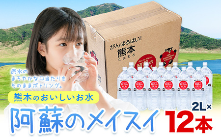 水 熊本 の おいしい お水 阿蘇 メイスイ 天然水 2L × 12本 2ケース 丸富産業《30日以内に出荷予定(土日祝除く)》熊本県 御船町 水 天然水 みず 熊本 飲料 熊本県 ミネラルウォーター