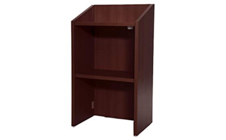 Free Table 司会者台 演台 幅60cm 折りたたみ式 雑貨 日用品 折りたたみ式 司会者台 組み立て式 工具不要 マホガニ