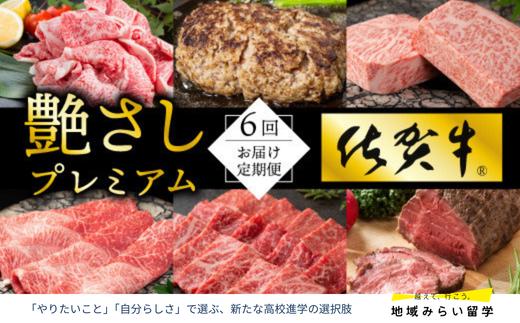
            【定期便セット】佐賀牛を6回お届け(すき焼き用・ハンバーグ・切り落とし・赤身・ローストビーフ・サーロイン)
          