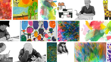 アート シャツ 【Sサイズ】  シャツ 洋服 障がい者アート 総柄 ファッション 征峯会 [AU026ci]