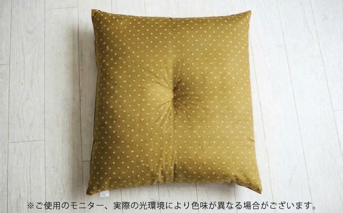 座布団 5枚セット 小桜 からし | 5枚組 日本製 和室 来客用 ざぶとん | 北新有限会社 | 北新有限会社 [BOBZ011]