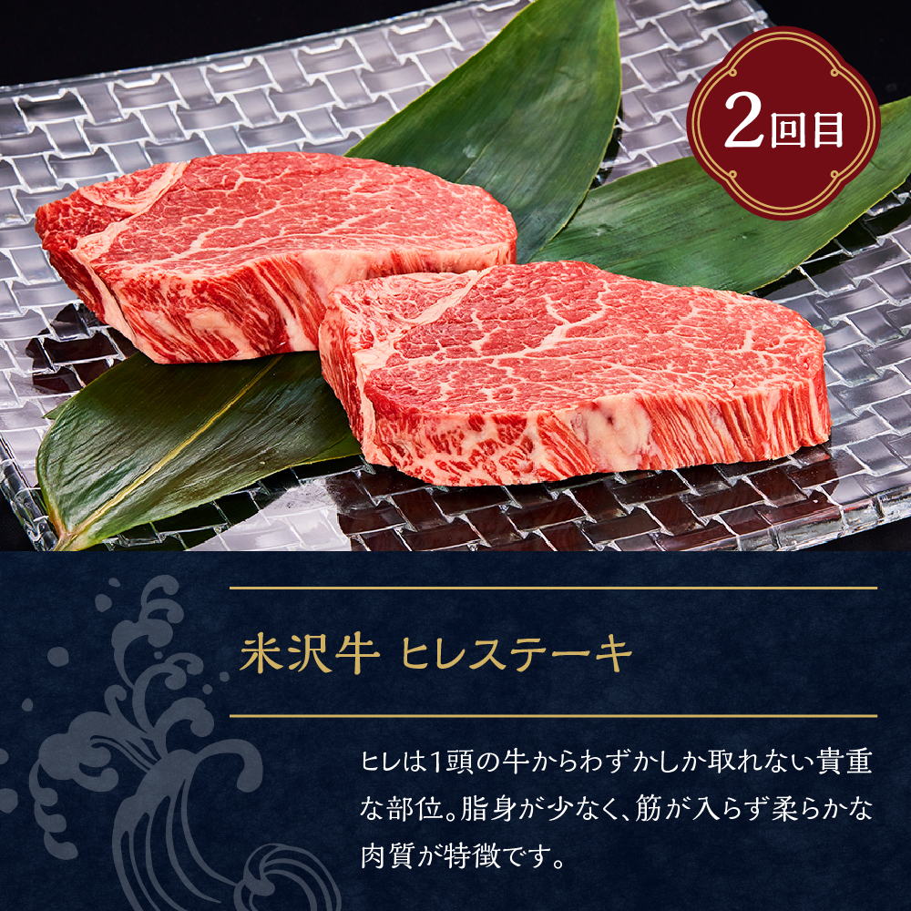【明治27年創業 老舗米沢牛専門店】牛肉 米沢牛 6ヶ月定期便 《冷蔵》 ステーキ すき焼き しゃぶしゃぶ 味噌粕漬 和牛 日本三大和牛 ブランド牛 米沢牛ブランド 国産 国産牛 人気 登起波 お取り