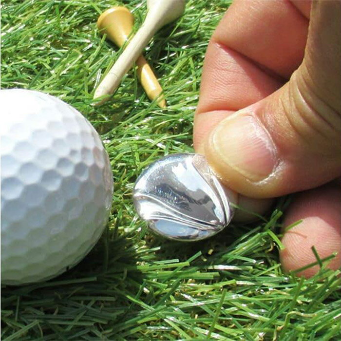 【ふるさと納税】銀製　ゴルフマーカー マグネット付き MS-028