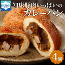 【ふるさと納税】 カレーパン 知床豚肉 4個 カレー パン 知床 豚肉 豚 スパイス 惣菜パン 冷凍パン 冷凍 北海道産 小麦 牛乳 朝食 軽食 小分け 個包装 ギフト フーズ&ブレッド 北海道 札幌市