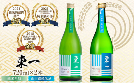 東一 純米吟醸・山田錦純米酒 720ml×2本 / 日本酒 お酒 銘酒 地酒 / 佐賀県 / 有限会社嬉野酒店[41AIAA018]