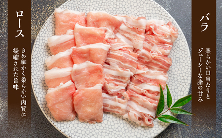 【2025年11月発送】飛騨納豆喰豚ロース（400g）ばら（350g）しゃぶしゃぶセット 計750g  豚肉 なっとく豚 豚 ロース 天狗 下呂市【11-5(11)】【冷凍】