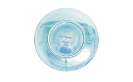 【美濃焼】ボナペティ7プレート　宙瓷【RYOTA AOKI POTTERY/青木良太】陶芸家 青木良太 皿 インテリア 雑貨 食器 パスタ皿 メインディッシュ 芸術 美術品 高級感 ブルー 青 水色 