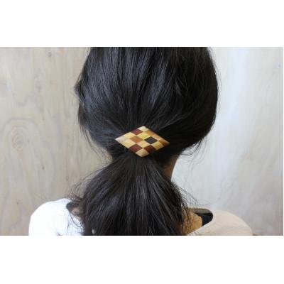 ふるさと納税 日南町 寄木のひし形ヘアゴム |  | 02