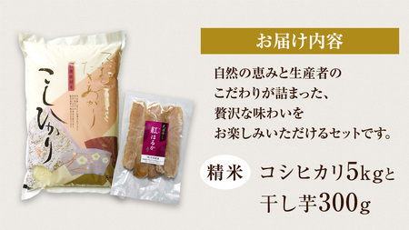 【 令和7年産 】 コシヒカリ ・ 干し芋 極上プレミアム セット 《 精米 》 (精米5kg／干し芋300g) (茨城県共通返礼品 かすみがうら市産) [EX022sa]