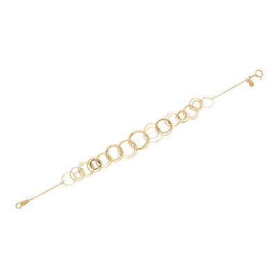 ふるさと納税 魚津市 K18YG バブルデザインチェーンブレスレット |  | 01