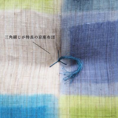 ふるさと納税 亀岡市 【座布団】手描き染め 本麻座布団 京座布団 55×59cm カラフル格子 |  | 03
