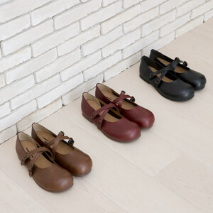 クロスベルトコンフォートシューズ｜ブラック M(23.5cm) レディース スリッポン ストラップシューズ 幅広 甲高 外反母趾 ゆったり幅 大人気 靴