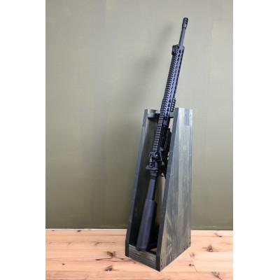 ふるさと納税 横手市 WOOD WORKS ライフルスタンド 1丁掛【本体:ミリタリーグリーン】 |  | 01