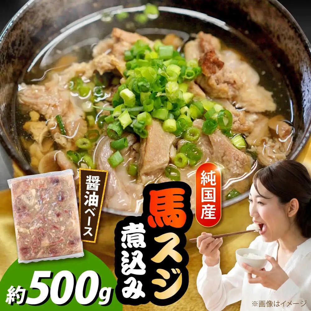 純国産馬 馬スジ煮込み約500g 馬スジ[AYDK016]