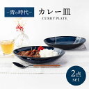 【ふるさと納税】【美濃焼】青の時代 カレー皿 2点 セット【山正各務陶器】535107　器 プレゼント モダン[MFW006]