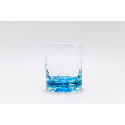 【ふるさと納税】【RYUKYU GLASS WORKS 海風】オキナワオーシャン　ロック（レギュラー） 〇 沖縄 読谷村 夏 琉球ガラス GALA青い海 ガラス工房 東シナ海 青い空 ブルー うちなーすぐりむん 伝統工芸品 地場産品 人気商品 プレゼントに サイズ違い有 お祝いに 爽やか 涼し気