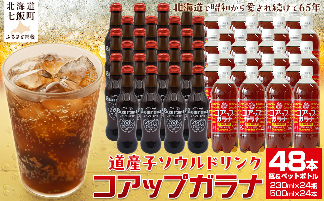 
            コアップガラナ48本セット 道産子ソウルドリンク！ファンに大人気！ ふるさと納税 人気 おすすめ ランキング コアップガラナ ガラナ 道産子ソウルドリンク 北海道代表 ご当地 北海道 七飯町 送料無料 NAQ001
          