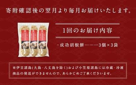 【全6回定期便】電子レンジで簡単調理 台湾B級グルメ 人気No.1 成功胡椒餅 計54個 (9個×6回) 【チャイデリカ】 ／ 胡椒餅 中華 長崎 台湾 屋台 長崎県 長崎市