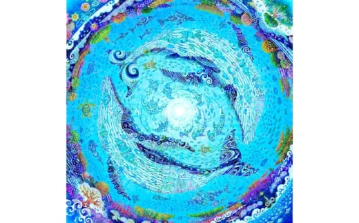 ［琉球イラストレーション］ 与儀勝之 『海の星 〜深海の舞い〜 / Star of the Sea - Dance of the deep sea -』 額装Mサイズ インテリア 雑貨 アート おしゃれ おすすめ 沖縄市 / yogima office [BCAI010]