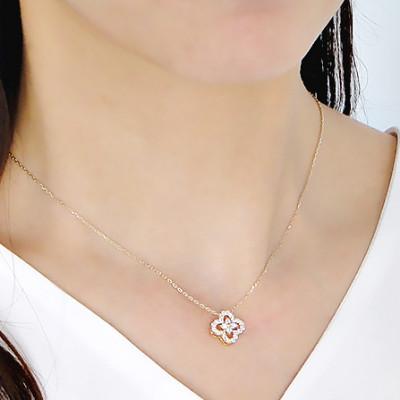ふるさと納税 南アルプス市 ネックレス K18 ゴールド ダイヤ 0.40ct 四つ葉 ペンダント【f170-k18yg-d】 |  | 01