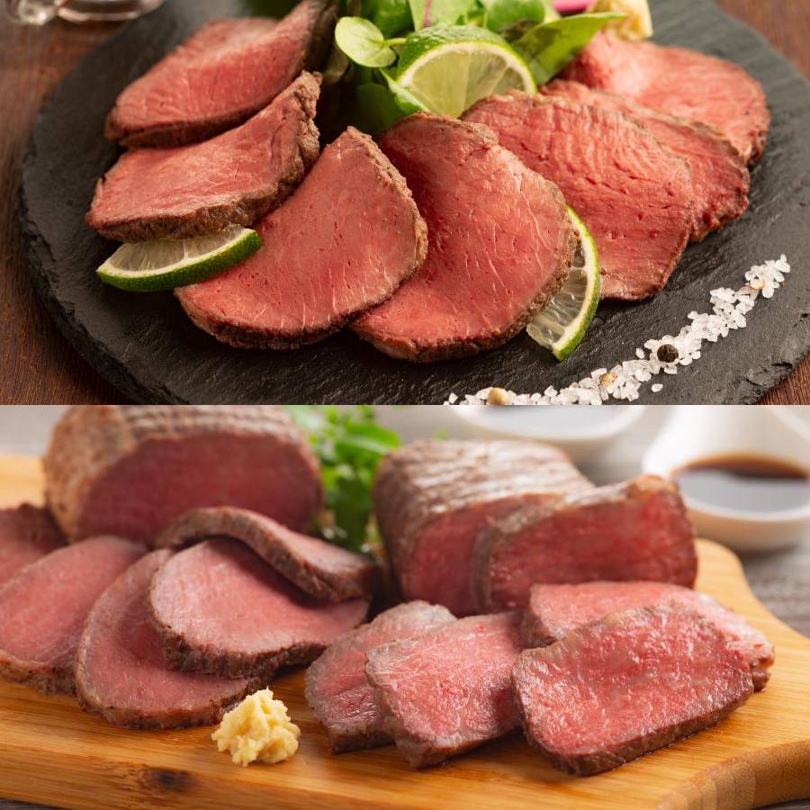 【1月13日出荷】＜ミートステイション＞銘柄牛（松阪・神戸・近江・熊野・宮崎）「ローストビーフ」５種セット各130g×２【三越伊勢丹選定】