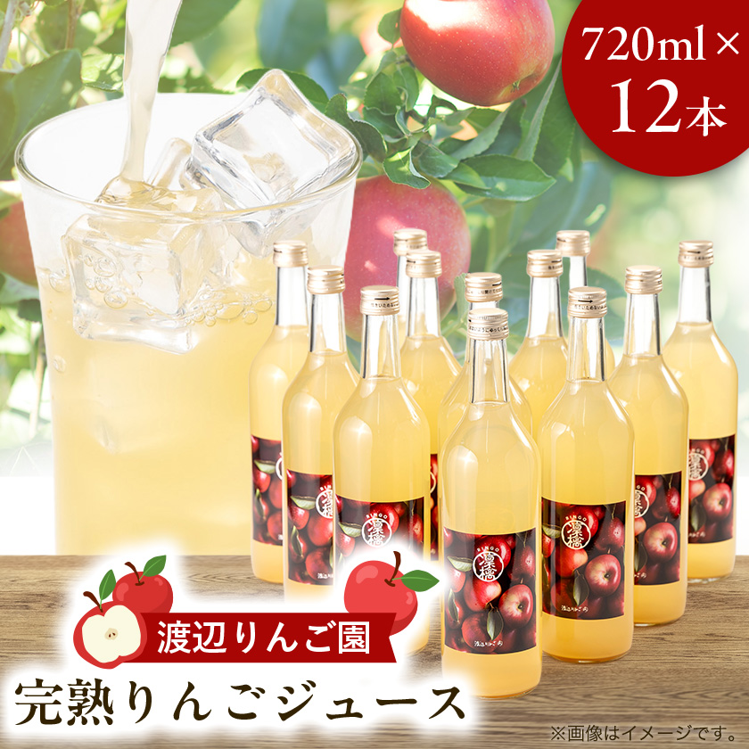 完熟りんごジュース 12本【1439288】