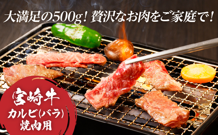 【12月配送】全部小分け真空パック!!「宮崎牛カルビ(バラ)焼肉用」計500g 肉 牛 牛肉 おかず 国産_T041-006-612【人気 肉 ギフト 肉 食品 肉 お肉 肉 ステーキ 肉 BBQ 肉