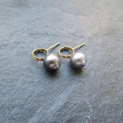 ふるさと納税 座間味村 kerama pearl × marumaru earring / K18 (両耳) |  | 02