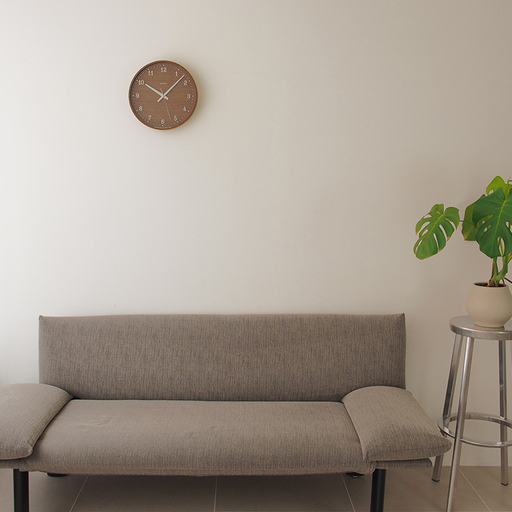 Brownie PC25-12W BW 時計 電波時計 インテリア 壁掛け 電波 壁掛け時計 おしゃれ 見やすい 大きい文字 静音 リビング 寝室 オフィス 日本製 新築祝い 引っ越し祝い ギフト 富