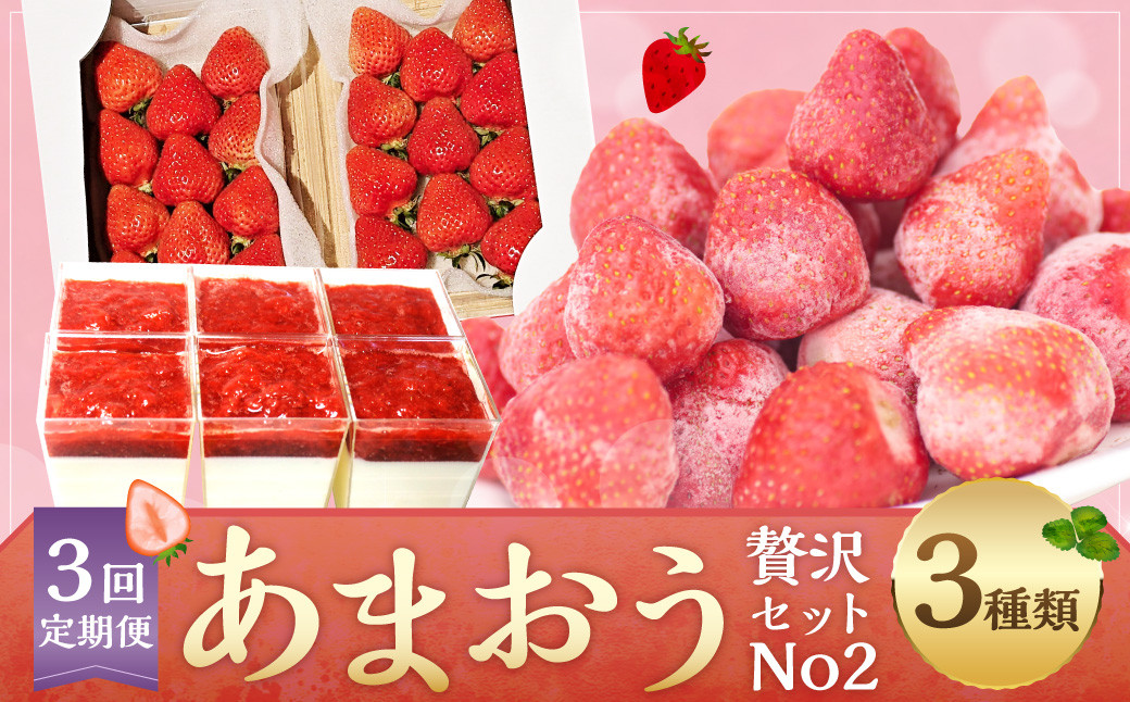 
            【予約受付・3回定期便】あまおう贅沢セット No2 苺 イチゴ ストロベリー ベリー あまおうDX 冷凍あまおう プレミアムあまおうレアチーズケーキ フルーツ くだもの 果物 デザート スイーツ【2026年3月上旬～7月下旬発送予定】
          