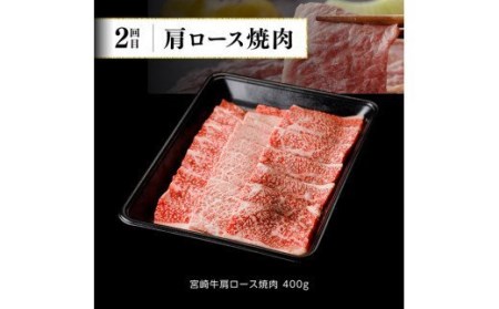 【定期便】宮崎牛６ヶ月定期便Ｂ【 肉 牛肉 国産 黒毛和牛 宮崎牛 肉質等級4等級以上の牛肉 ステーキ スライス 焼肉 全６回 定期便 】