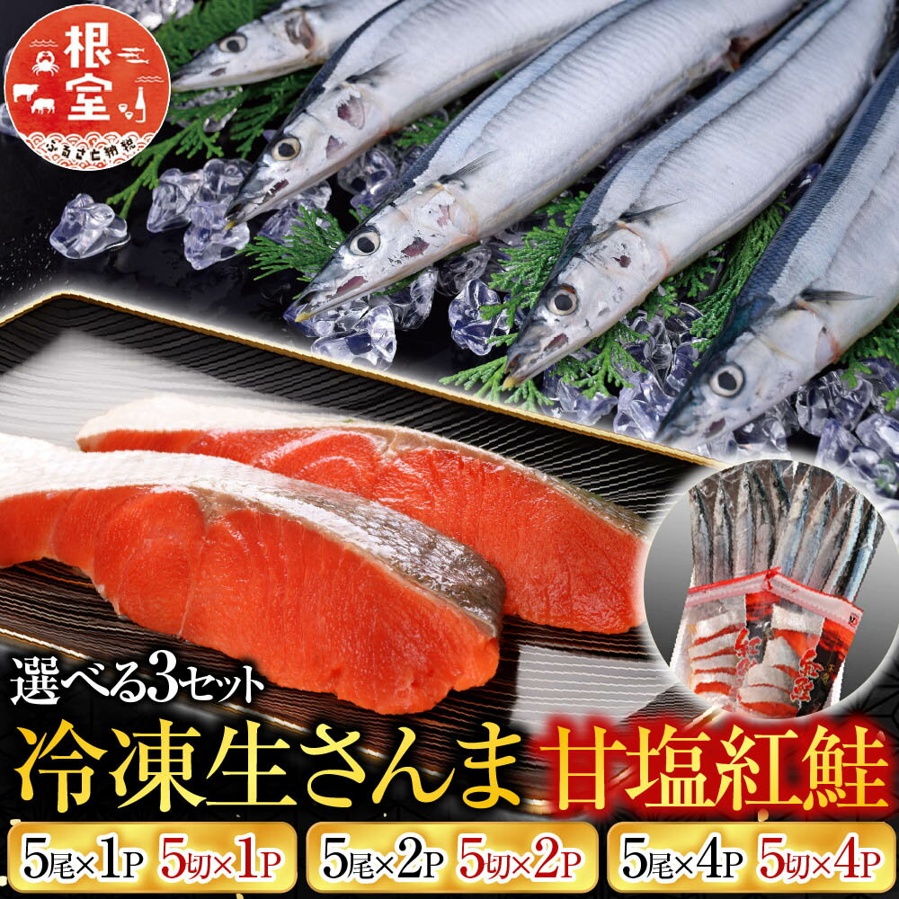 【ふるさと納税】 冷凍生さんま・甘塩紅鮭セット ( 冷凍生さんま 5 尾 × 1P ・甘塩紅鮭 5 切 × 1P ) ( 生さんま 5 尾 × 2P ・甘塩紅鮭 5 切 × 2P ) 鮭 サケ さけ しゃけ シャケ 紅ザケ べにざけ 秋刀魚 サンマ グルメ 海鮮 北海道