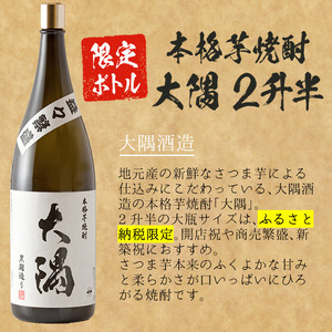 鹿児島大隅産の本格芋焼酎 大隅 益々繁盛ボトル 25度 4.5L(1升瓶2升半分) 焼酎 芋焼酎 鹿児島【山元商店】B42