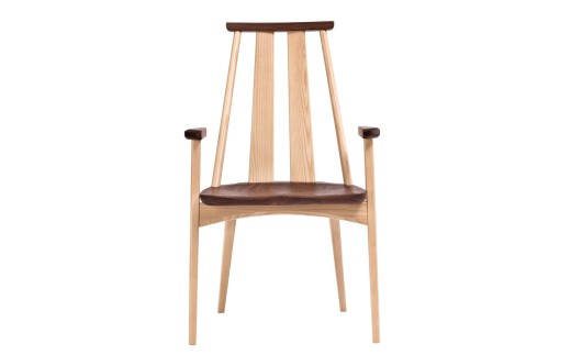 アームチェア アバンティJAV-DC1142X PNO＋W オーク ウォールナット  /  椅子 1脚 いす イス 無垢材 板座 モダン ナチュラル 木製 ダイニング デザインチェア 北欧 おしゃれ シンプル 木製椅子 木製チェア 食卓椅子 送料無料 飛騨市