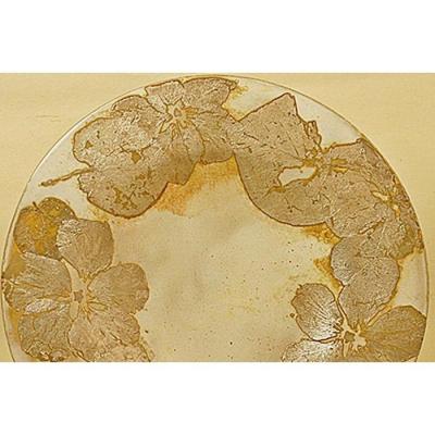 ふるさと納税 恩納村 つづるガラスアート　ゆうなの花-HAKU-特大大皿　吉田栄美子作 |  | 02