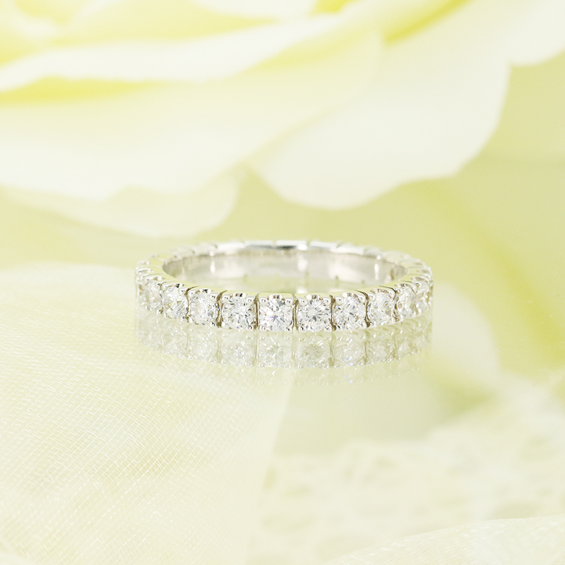 Pt950　1.0ct　エーデル　ダイヤモンド　フルエタニティリング-R0086