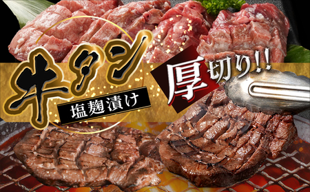 厚切り牛タン塩麹漬け500g_LG-8404_(都城市) 外国産 牛タン 塩麹漬け 厚切り 500g