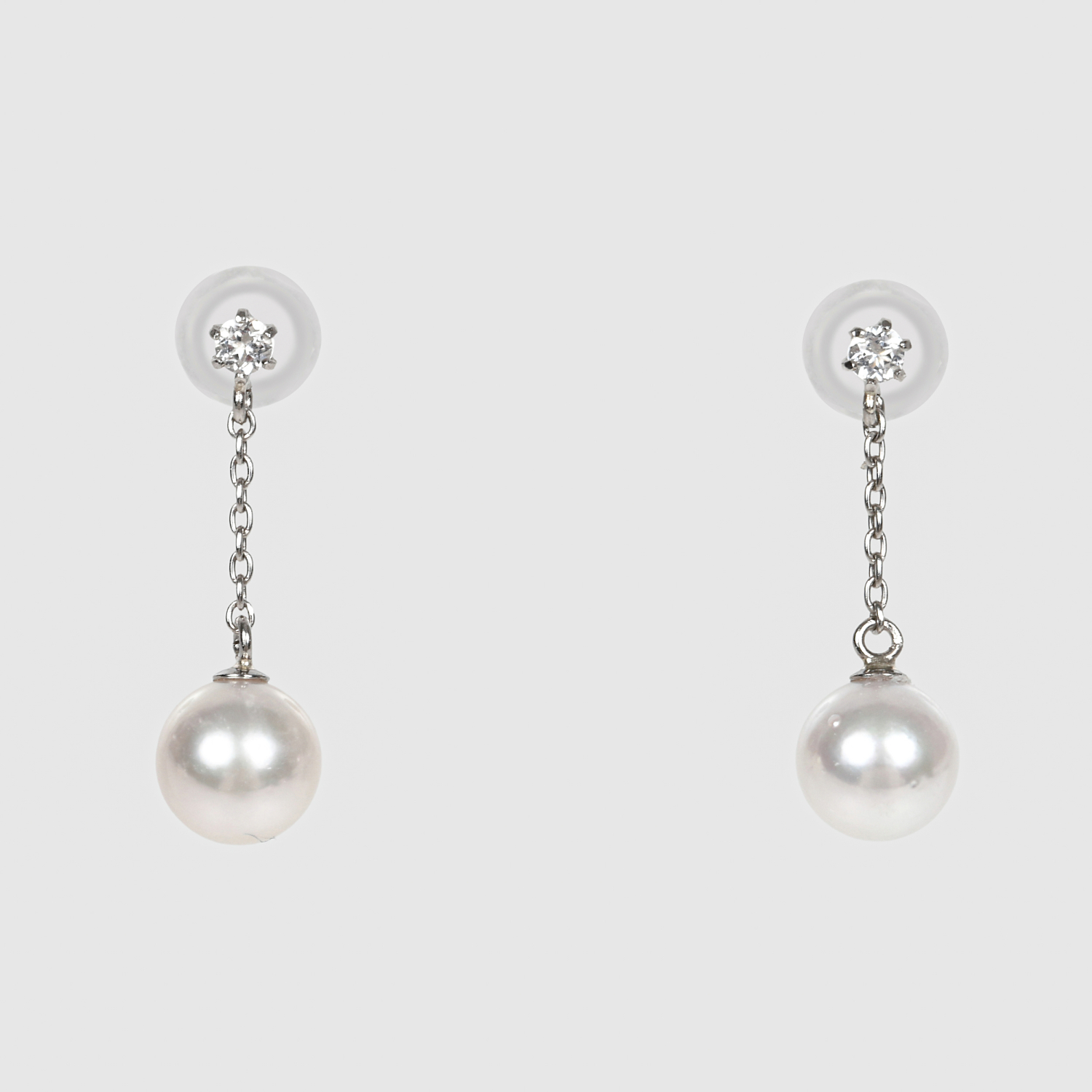 1788　プラチナあこや本真珠ピアス　ホワイトトパーズ プラチナ ピアス あこや真珠 本真珠 伊勢志摩　伊勢市 アクセサリー フォーマル カジュアル ジュエリー ホワイトトパーズ 揺れる かわいい ギフト