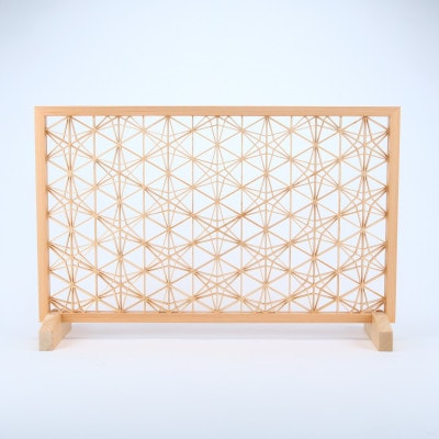 縁起組子アートパネル　りんどう