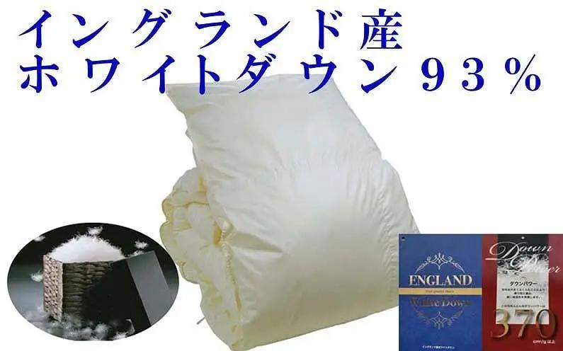 【羽毛布団】掛け布団 セミダブル イングランド産ホワイトダウン93％ ダウンパワー370【BE051】