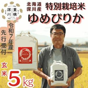 【特別栽培米】北海道深川産米ゆめぴりか(玄米)5kg ＜令和7年産先行受付＞【1626054】