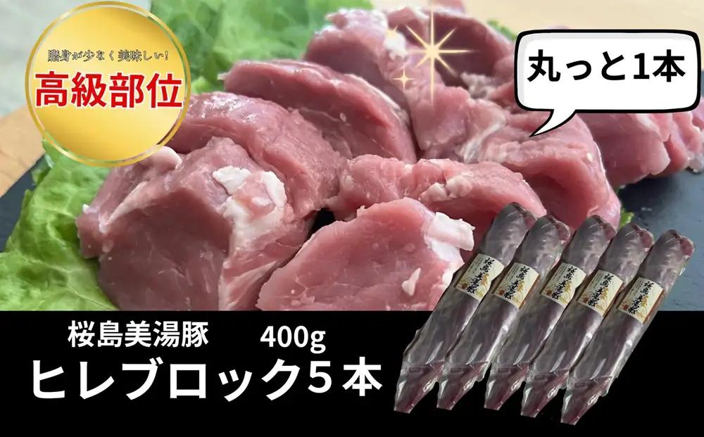 B2-0407／桜島美湯豚　ヒレ肉 5本　(計2kg以上)