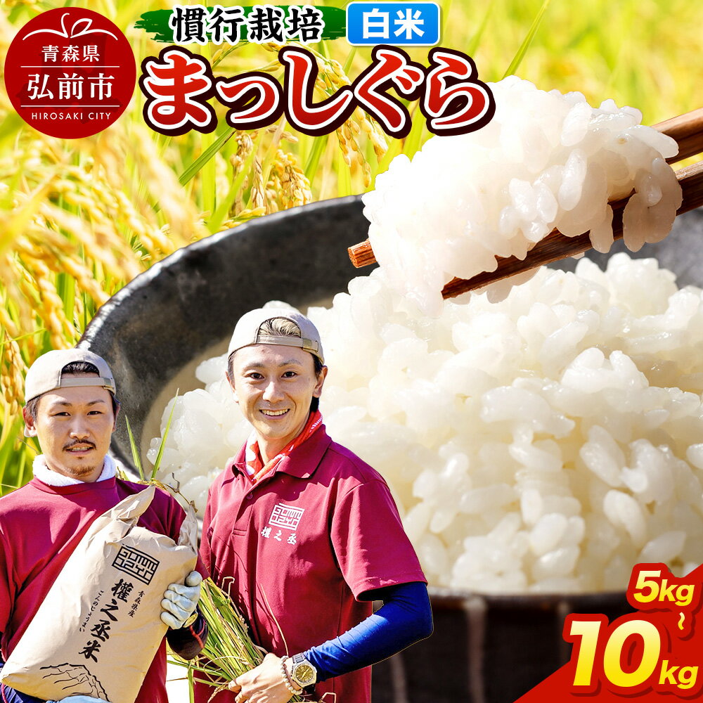 【ふるさと納税】まっしぐら 【5kg／10kg 選べる容量】 ［白米］ 慣行栽培 青森県産 令和7年産