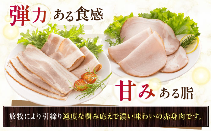 放牧豚 ハムベーコンスライス  2種セット 計340g 《厚真町》【ファーマーズファクトリー株式会社】 [AXBA149]